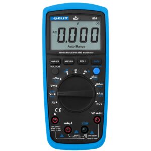 Multimeter med Sann RMS ELIT 834, CAT III 600V